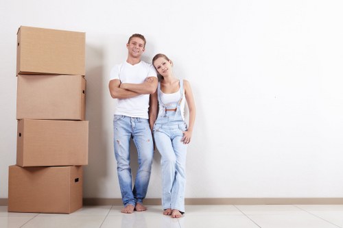 House removal team preparing a local move in Harrow Weald