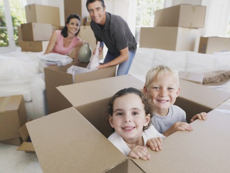 Careful wrapping and labelling of household items before moving