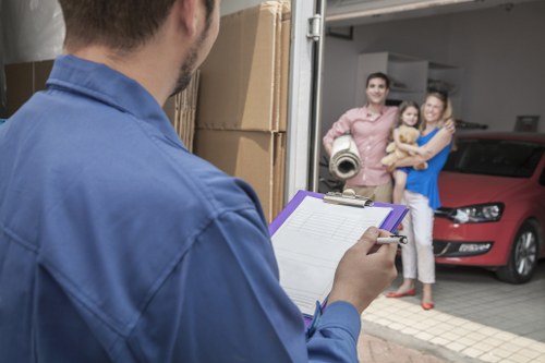 Securely loaded moving items inside a van
