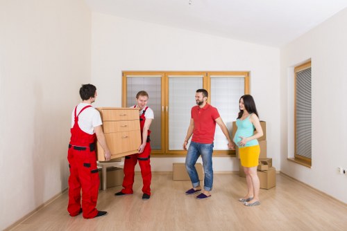 Moving van loading household items in Harrow Weald