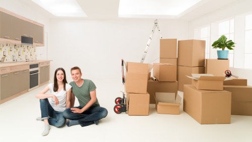 Packing and loading items into a moving van